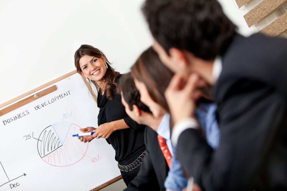 Group of people in a business meeting at the office